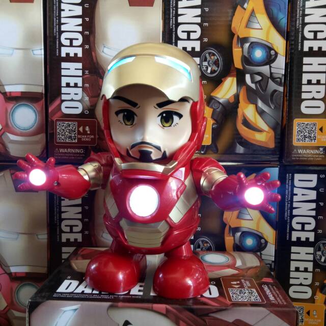 Mainan Anak Dance Hero Ironman bumblebee ultraman