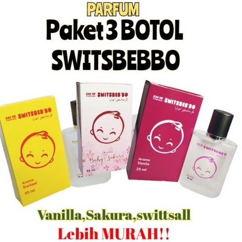 Paket 3 Botol Parfum SwitsBebbo baby