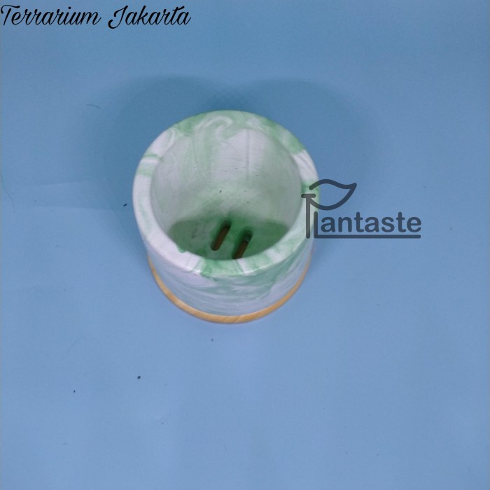 Pot Semen Terrarium Jakarta Marble Natural motif