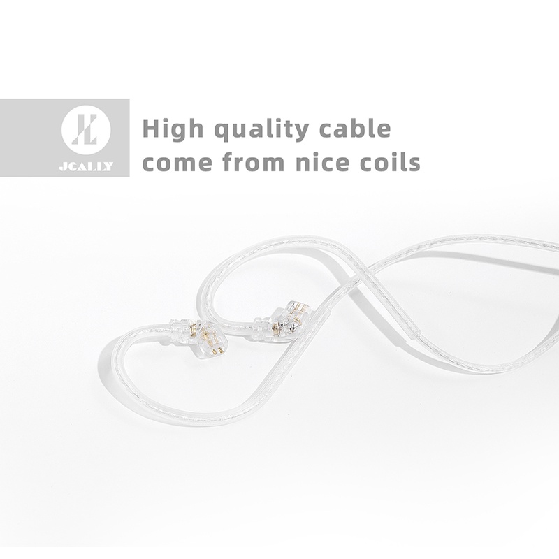 Jcally PJ2 Silver Plated Upgrade Cable wire 5N OFC Oxygen-free copper 0.78mm QDC MMCX Cable with Microphone for kz trn