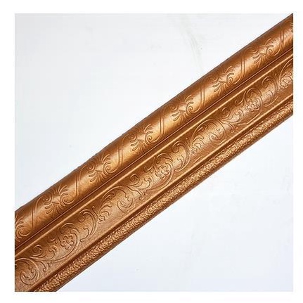 Wall Border List Foam 3D 8mm Wallpaper Tebal List Dinding Border Plafon Stiker Dekorasi Dinding-Border Bunga Coklat