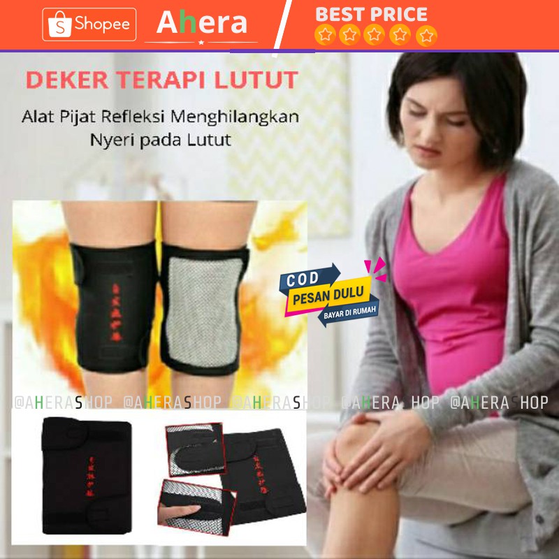 256 Magnet Sabuk Terapi Pemanas Sakit Neri Lutut Deker Dengkul Original Murah / Magnetic Therapy