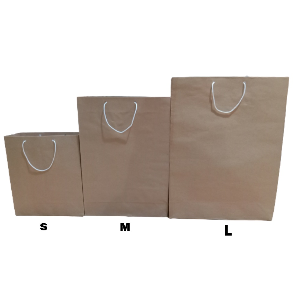 

Paper Bag Coklat Polos /Brown Craft Papper Bag/ Kertas Souvenir Packaging Online Shop Olshop Murah