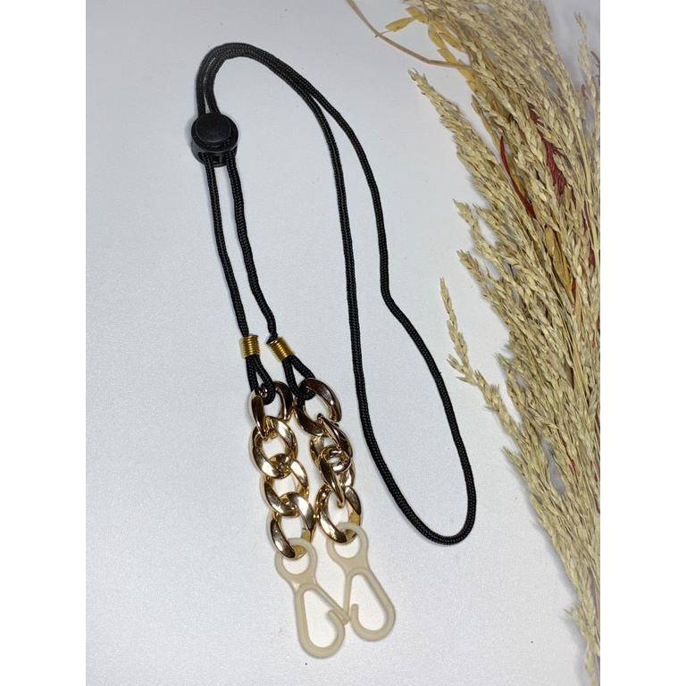 Strap masker / Kalung masker hijab Tali Prusik Variasi Mote Rantai Pengait Besar