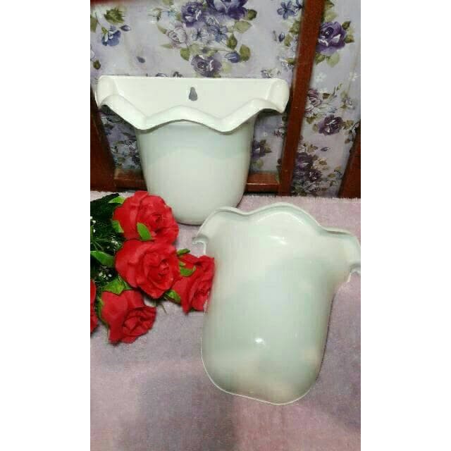 LYB-171 pot dinding / pot tempel plastik / bunga / dekorasi