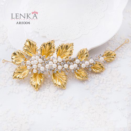 [PRODUK TERLARIS] TIARA EMAS AKSESORIS PERNIKAHAN PENGANTIN BRIDAL PESTA ARE004