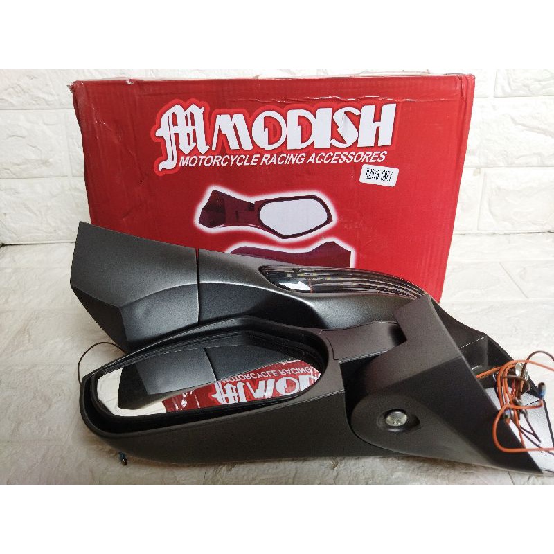KACA SPION LIPAT J3K VARIASI MOTOR YAMAHA NMAX ORI MODISH RACING GREY