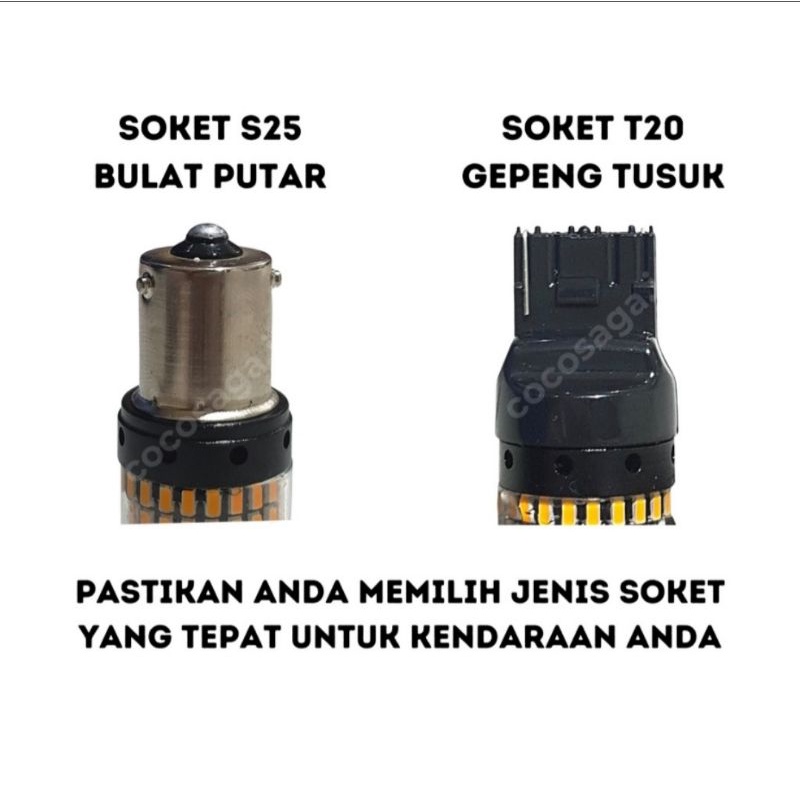 (SEPASANG) LED Sein Superbright / Sein 'dajjal' - 144 mata Canbus No-Error - SUPER TERANG