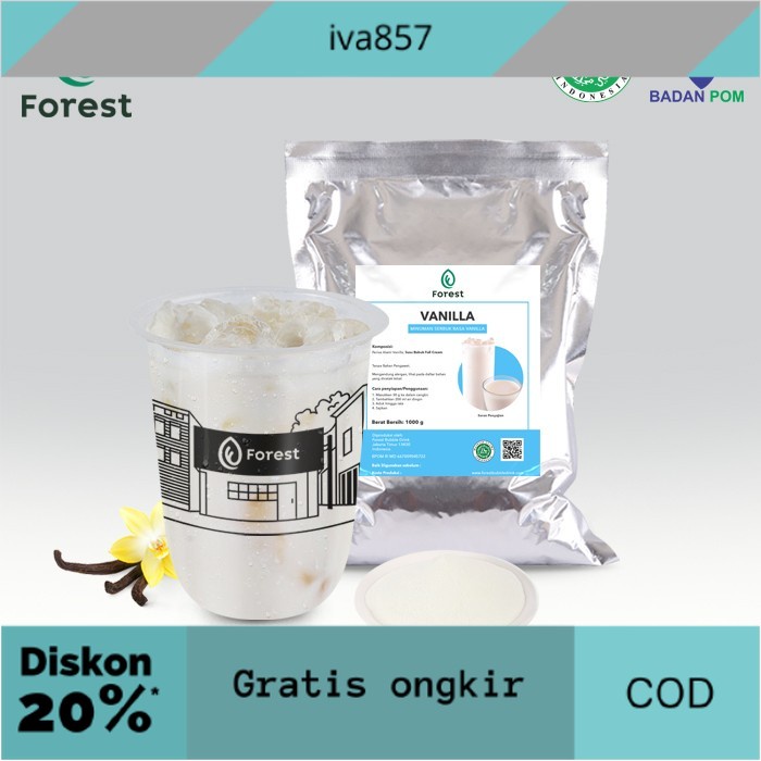 

PROMO Bubuk Minuman VANILLA Powder - FOREST Bubble Drink - PWDER+BUBBLEWRA GRATIS ONGKIR