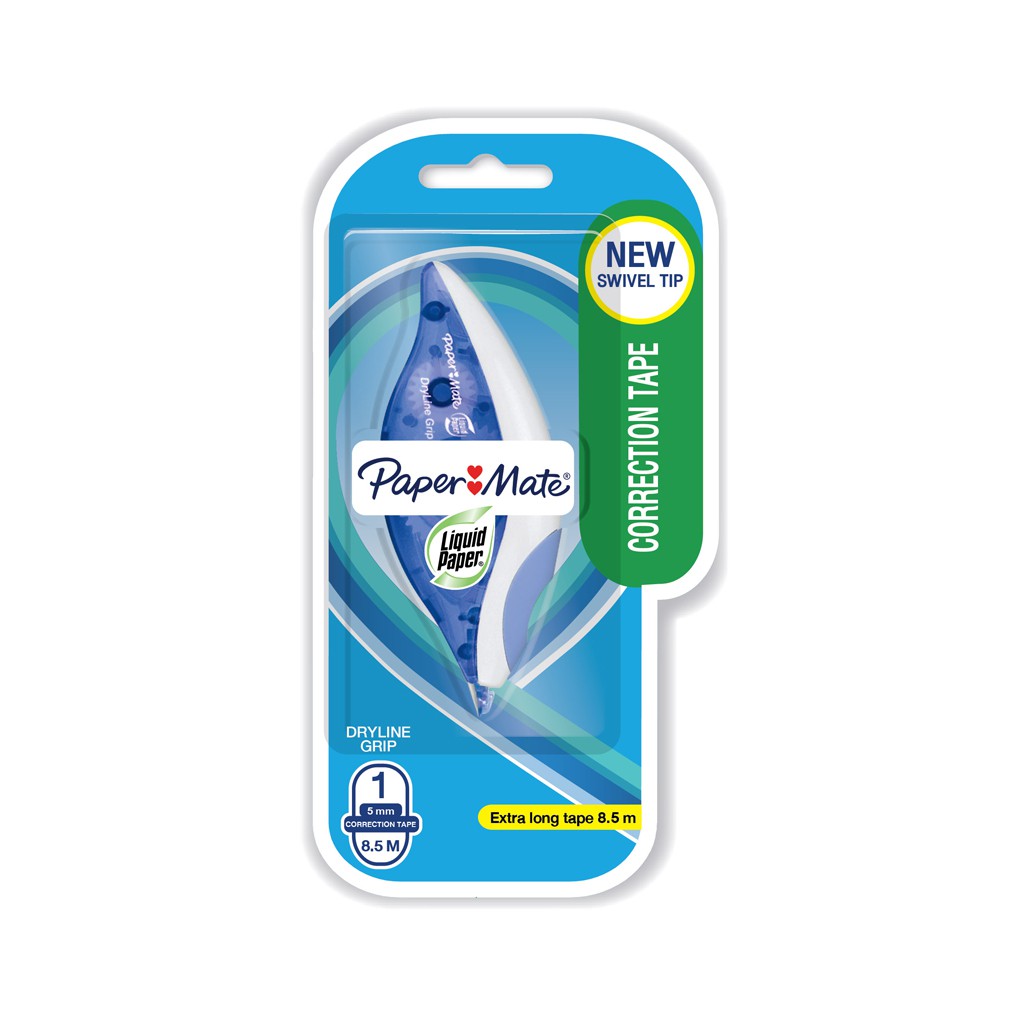 

Liquid Paper Correction Tape / Tip Ex Dryline Grip - Blue
