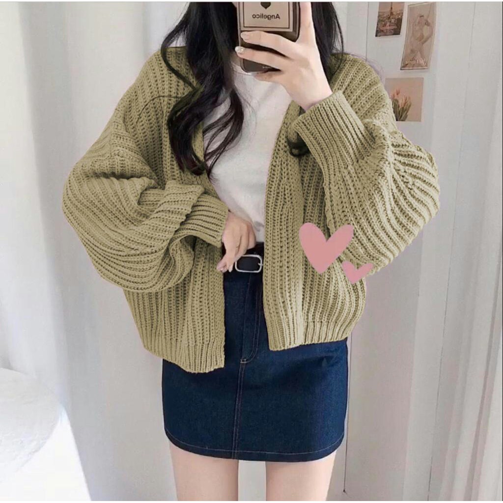 HOPYLOVY Cardigan Wanita Hazel Rajut