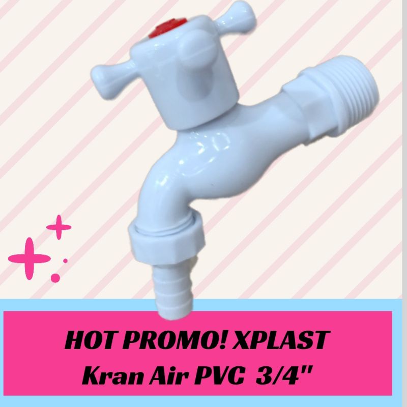 XPLAST Unik Kran Air 3/4" / Kran Tembok Plastik 3/4 inch