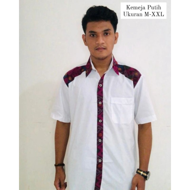 Kemeja Putih Bali Pria | Koko Bali Pria | Kemeja Bali