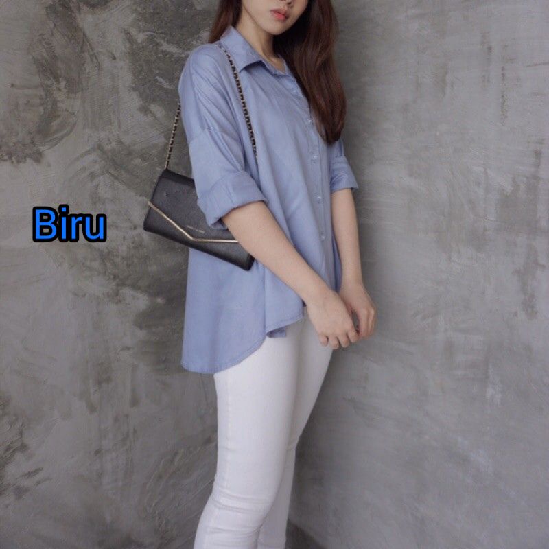 KEMEJA WANITA OLIVIA SHIRT KEMEJA OVERSIZE