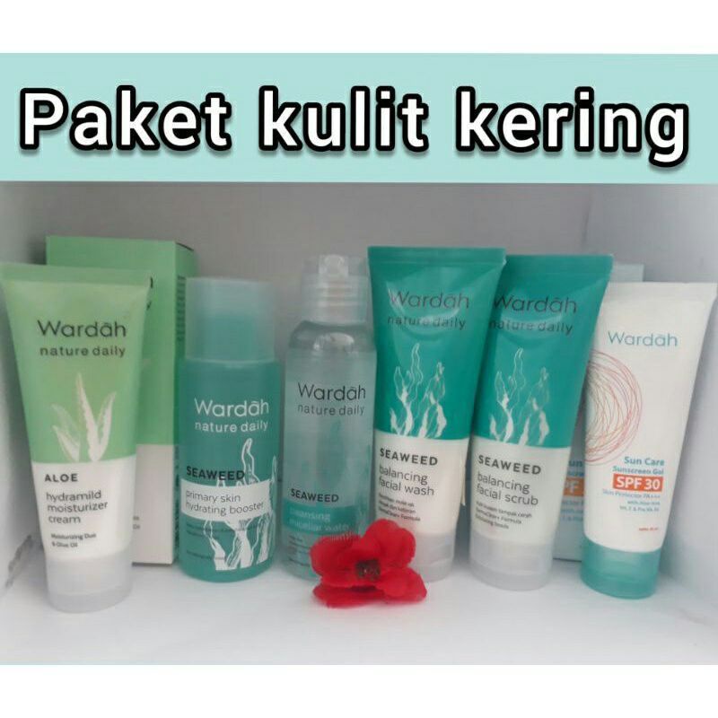 Bisa COD Wardah Paket Hemat  Murah Untuk Kulit Kering dan Normal Paket Wardah Lengkap