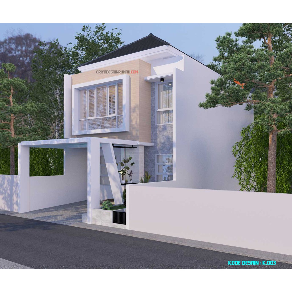 Jual Desain Rumah Minimalis 2 Lantai Lebar 75 Meter Indonesia Shopee Indonesia