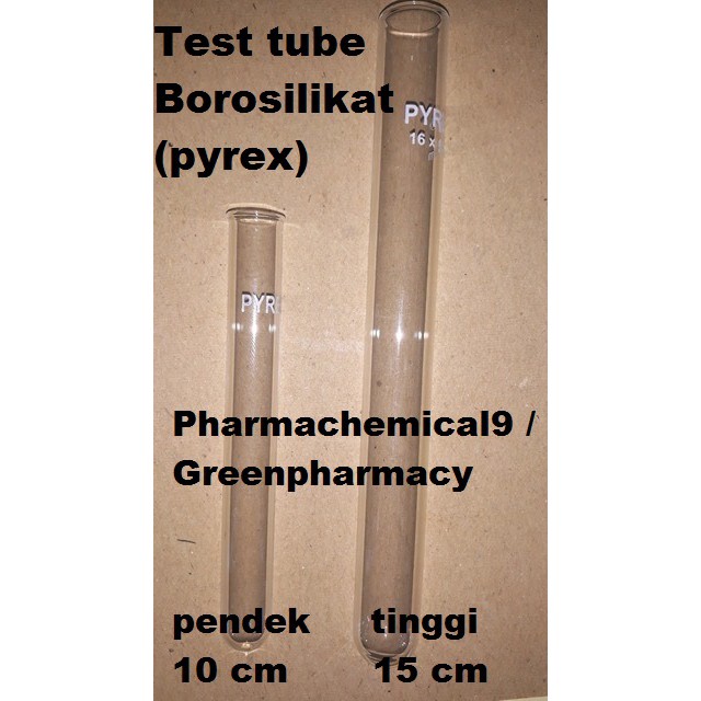 Tabung reaksi borosilikat test tube pyrex
