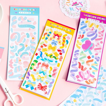 

HI297 Stiker Confetti 3 Sheets Party Sticker Menghias Polaroid