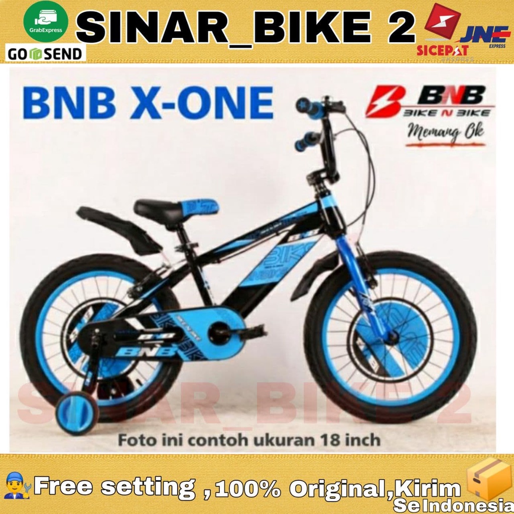 Sepeda Anak Laki BMX BNB X ONE Ukuran 12 16 &amp; 18 Inch