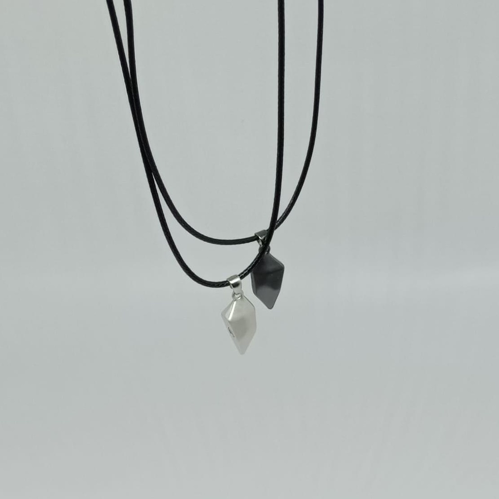 ❅ Kalung Hati Magnet - Aksesoris Kalung Couple Cewe Cowo Bentuk Love ☻