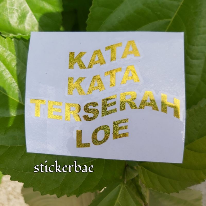 STIKER AJARIN DONG BANG JAGO STICKER HARTA TAHTA  CUTTING CUSTOM