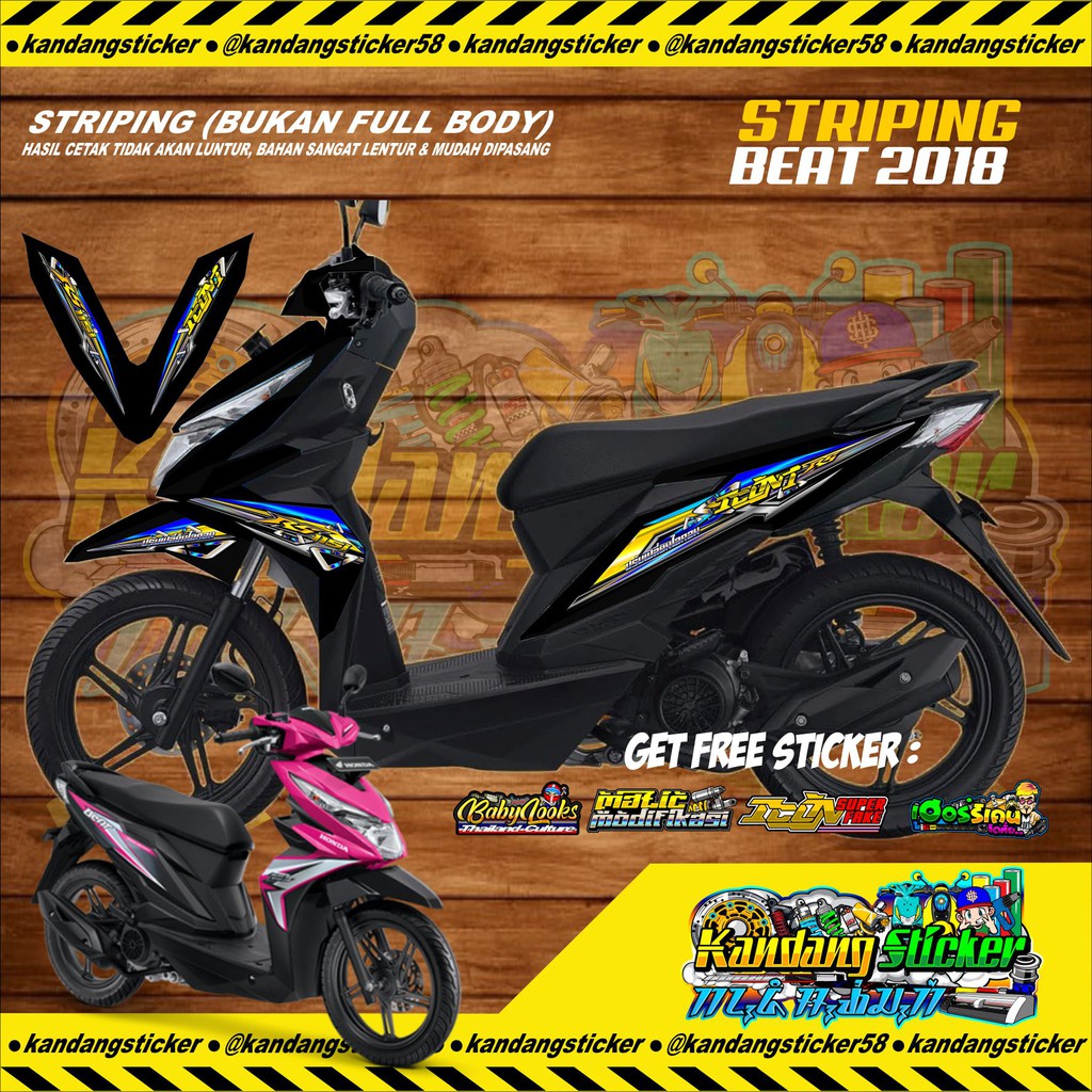 Jual Striping Beat FI ESP 2018 Beat Street Icon Thailook Mothai StreetRacing Ototrend Indonesia Shopee Indonesia