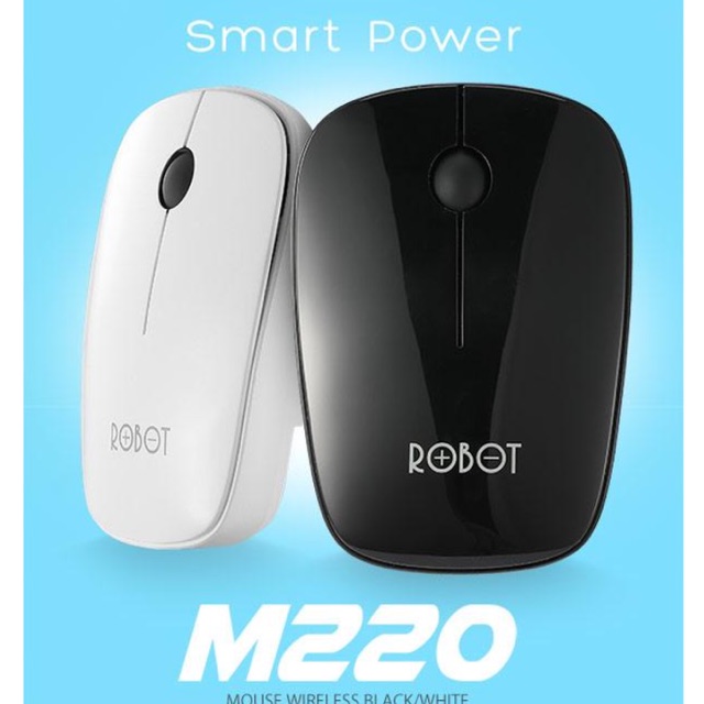 MOUSE WIRELESS 2.4G OPTICAL USB ORIGINAL - MOUSE WIRELESS ROBOT M220-1
