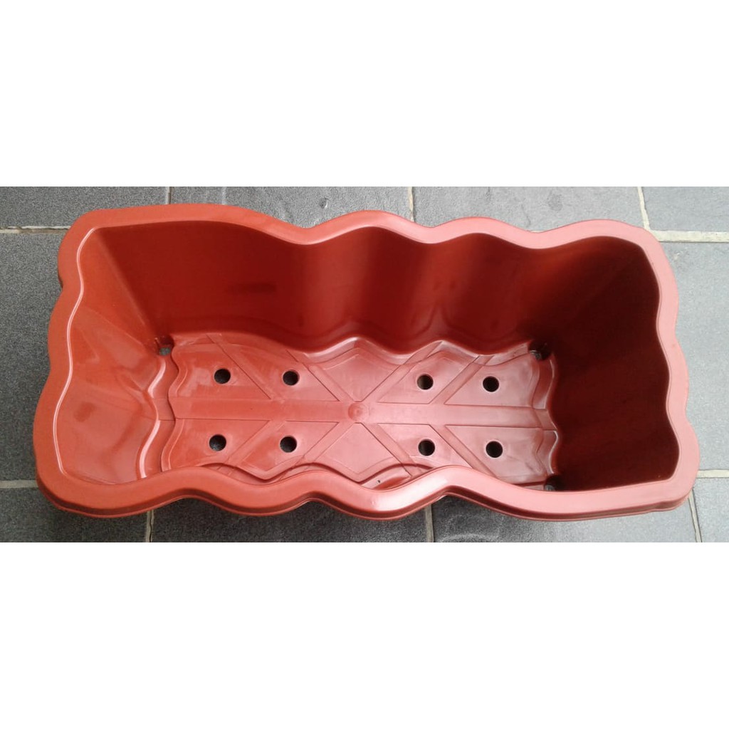 Pot Sgp 01 Merah Pot Plastik Panjang 36cm Bibit Bunga