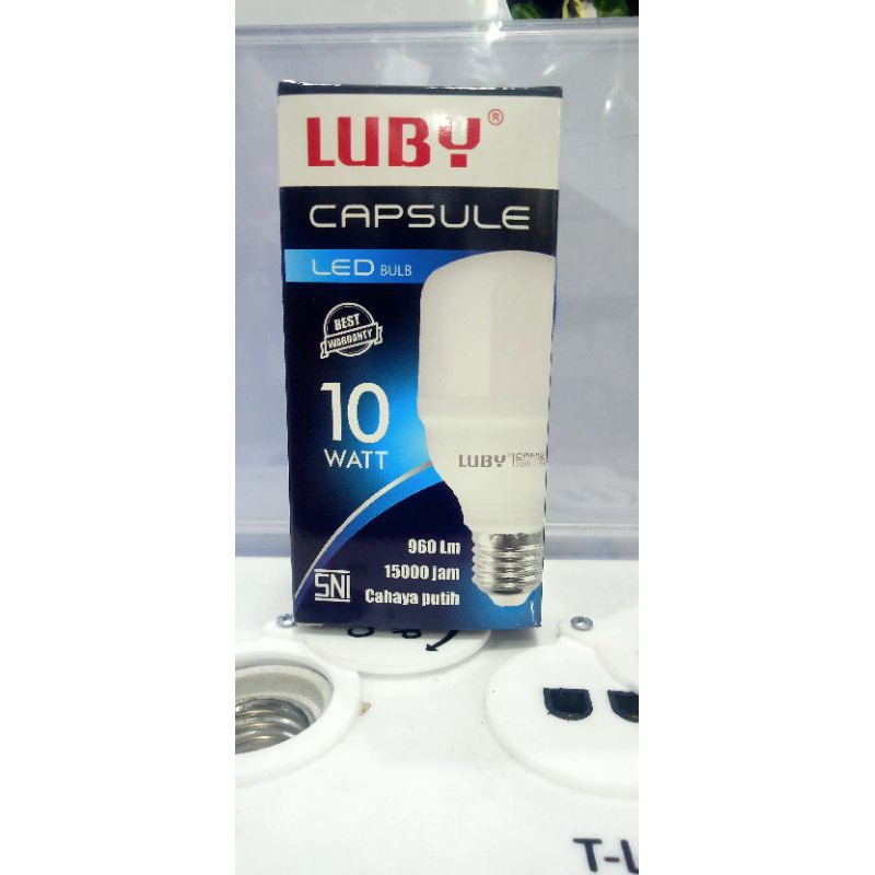 Lampu LED CAPSULE 10 watt Merk LUBY Cahaya Putih Garansi 2 tahun