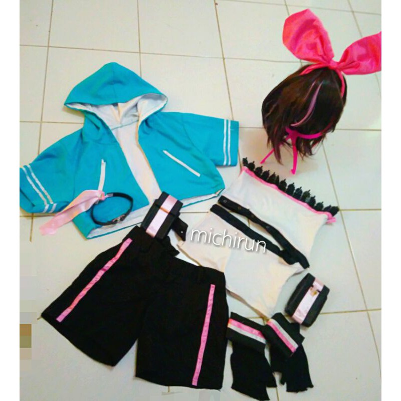 SEMI-FULLSET COSPLAY KIZUNA AI GAME (Kostum + Wig)