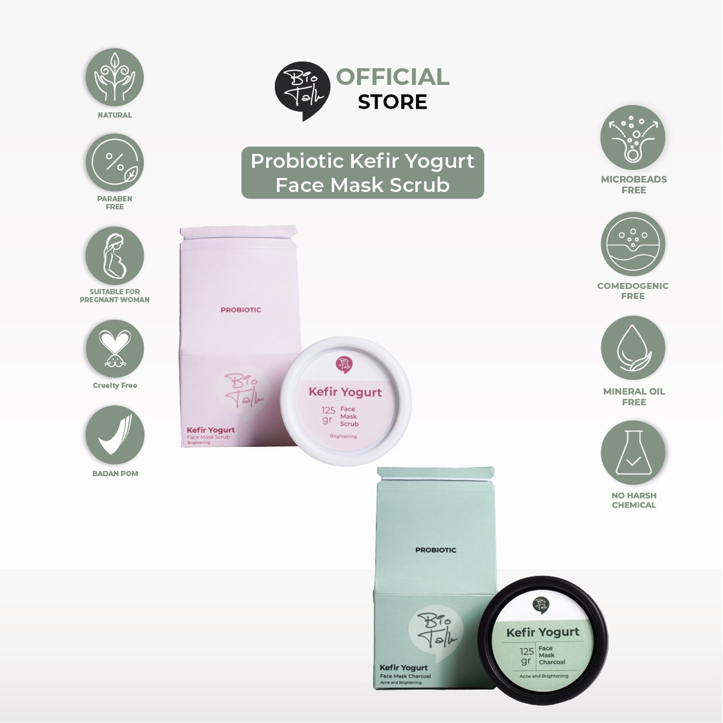 Bio Talk Kefir Yogurt Probiotic Face Mask Shopee Indonesia