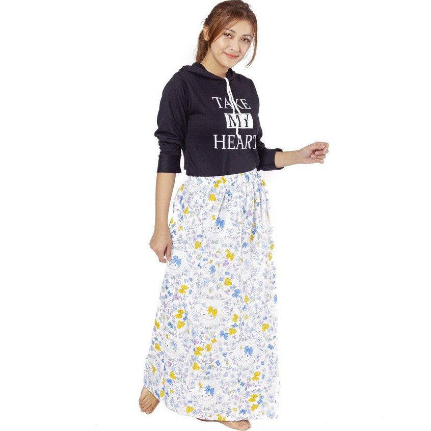 IZANY Rok Wolfis Panjang Banyak Motif-HK FLOWY WHITE