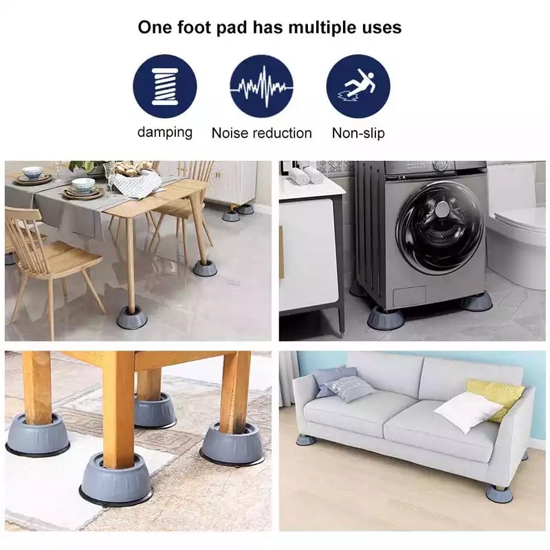 [XOQ] TATAKAN ALAS KAKI MESIN CUCI / TATAKAN ALAS KAKI MEJA ANTI SLIP / TATAKAN KAKI LEMARI / TATAKAN ALAS KAKI KULKAS ANTI SLIP