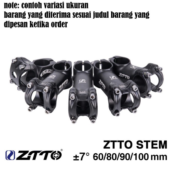 ZTTO Stem Sepeda MTB Roadbike OS Oversize 7 Derajat Hitam 32 - 100mm