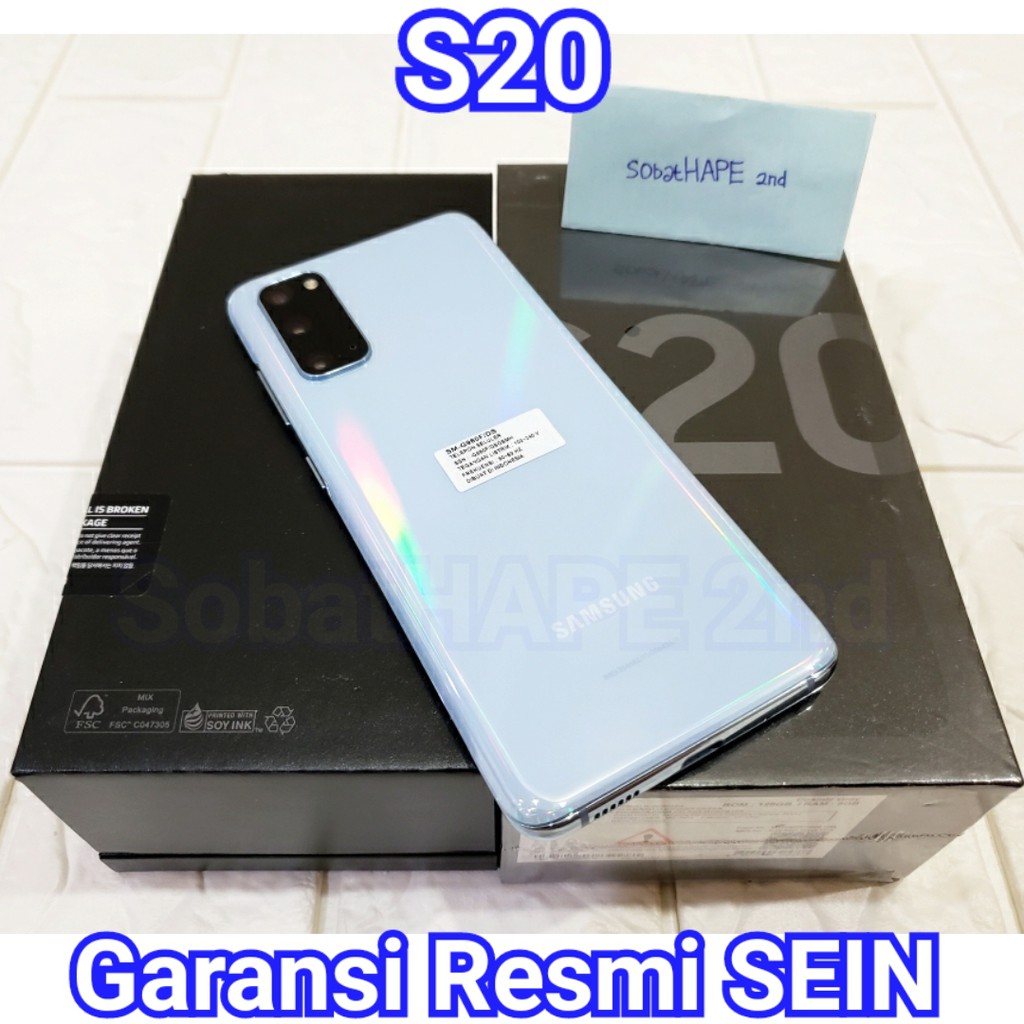 HP Samsung S20 128GB Resmi SEIN Dual Sim 2nd Second Fullset