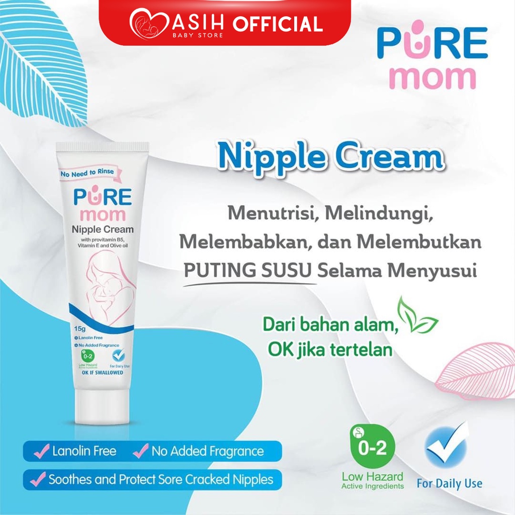 Pure Mom Nipple Cream Krim Puting Ibu 15gr