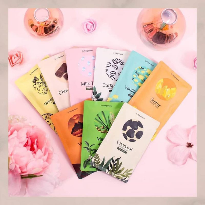 ( BALIKPAPAN ) MASKER ORGANIK POUPEEPOU 25gram - 100% ORGANIK BPOM
