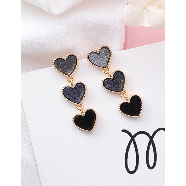 LRC Anting Tusuk Fashion Heart Shape Decorated F0723X