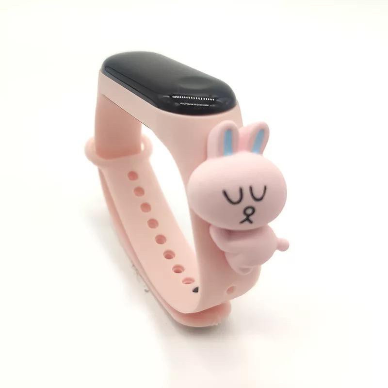 Jam Tangan Anak Elektronik LED Motif Kartun Tahan Air-PINK LINE