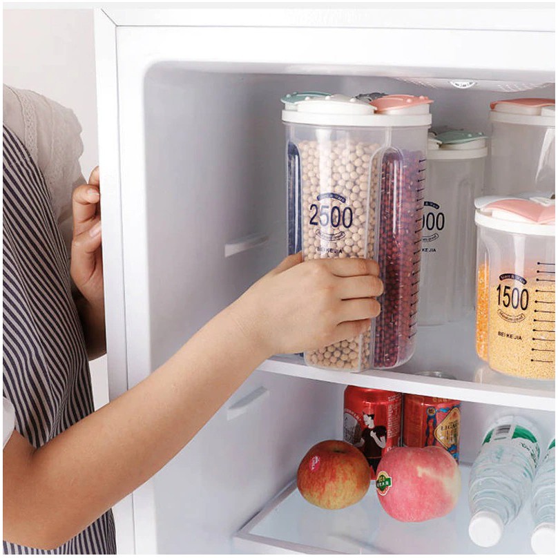 ELFYDO - HL0225 Tempat Penyimpanan Makanan Kering 2500ML 4slot