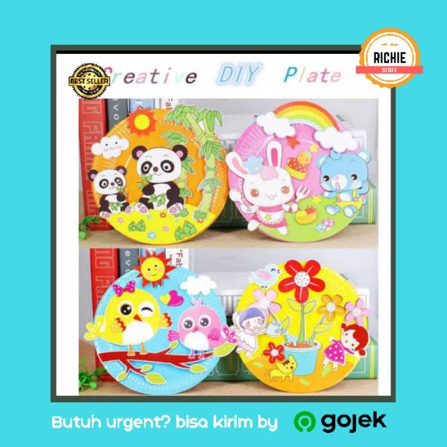

Mainan Kolase DIY Paper Plate Craft tipe Eva Sticker