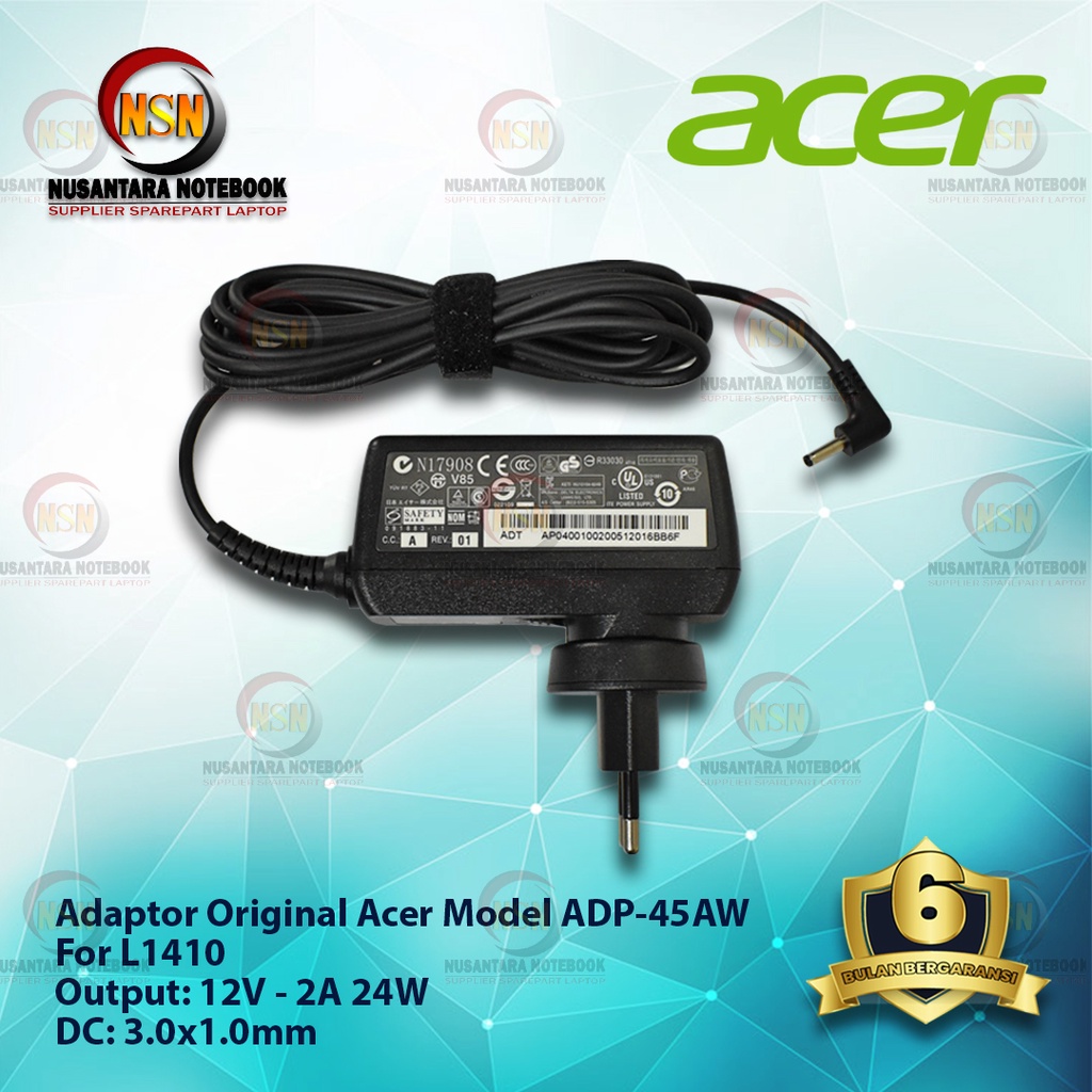 Adaptor Charger Acer Original 12V - 2A for Laptop Acer One 14 L1410