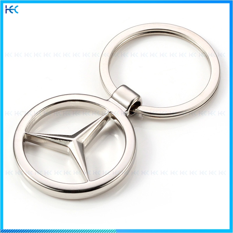 Gantungan Kunci Logo Benz Bahan Stainless Steel Metal