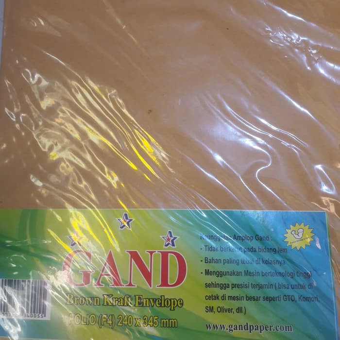 

Amplop Coklat F4 Folio GAND