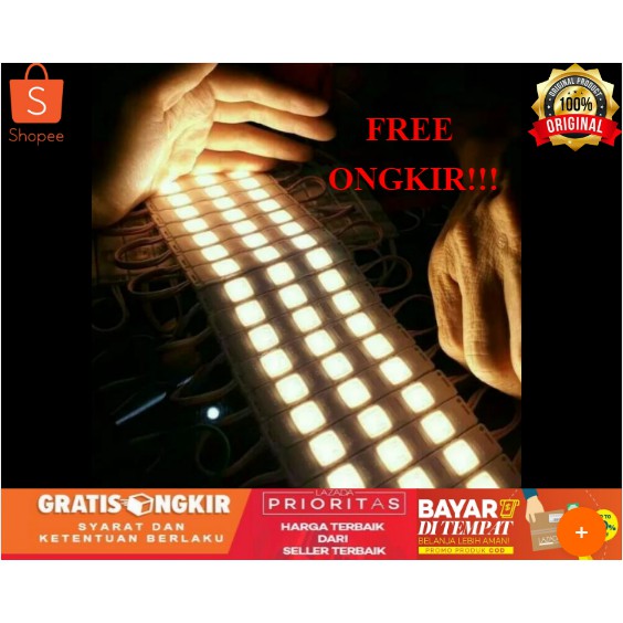 COD LED STRIP 3 MATA Modul Strip 12 volt 5730 SMD PUTIH Lampu Kabut 3 Mata Lampu Tembak LED mata