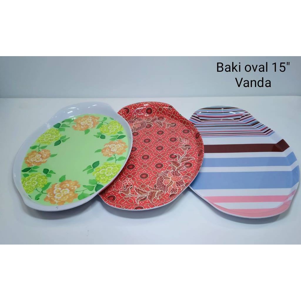 Baki Oval Melamine 15" merk Vanda