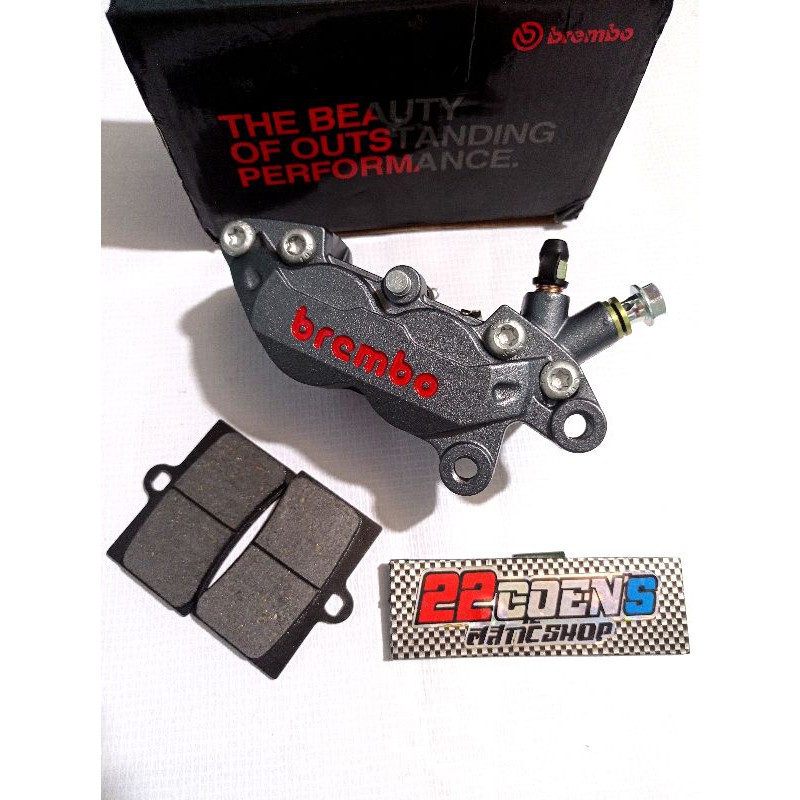 Kaliper brembo big pot axial 4p 1pin grey kiri kanan