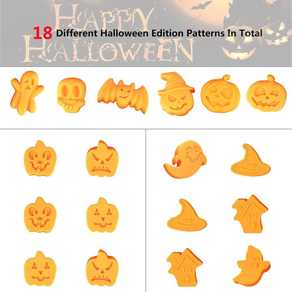 Solighter Halloween Cetakan Coklat Rumah Buatan Tangan Membuat Kue Ice Tray DIY Craft Pumpkin Bat Skull