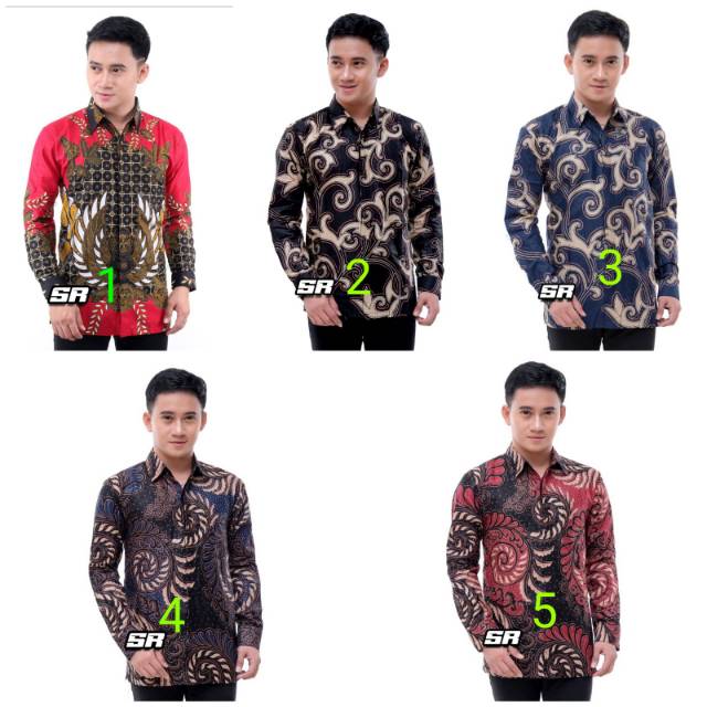 kemeja batik slimfit terbaru kemeja batik pria lengan panjang termurah