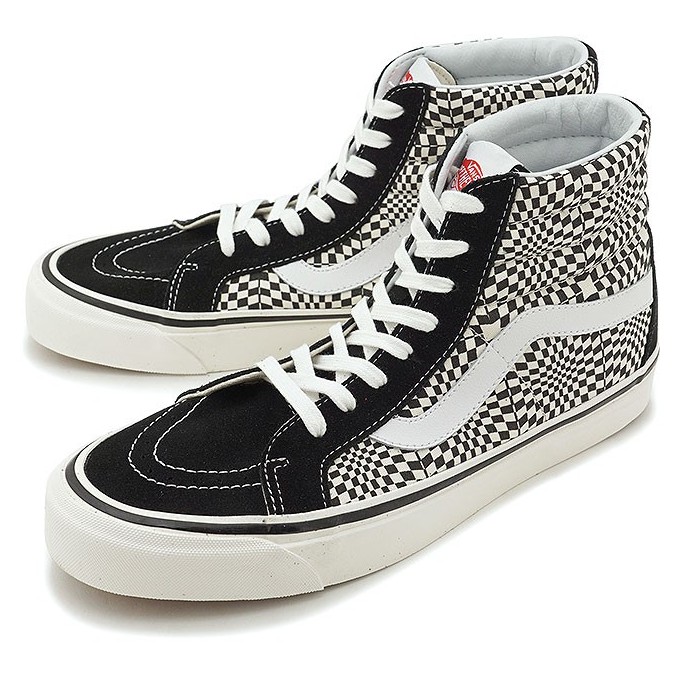 Sk8 Hi 38 Dx Anaheim Factory Og Black White Warp Check
